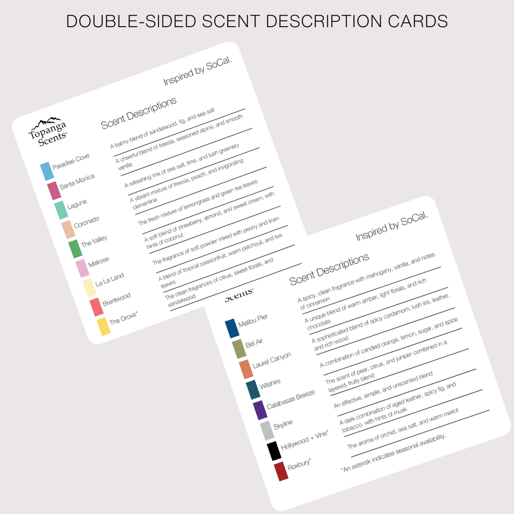 Scent Description Cards